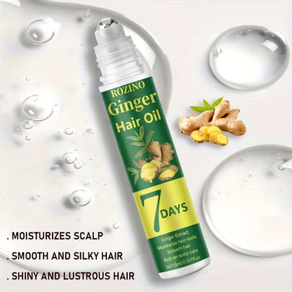 7 day ginger hair care essential oil scalp strengthening serum nourishes repairs soothes controls oil and adds volume removes loose   flakes repairs split damaged ends prevents splitting and breakage instantly repairs frizz Product details 8
