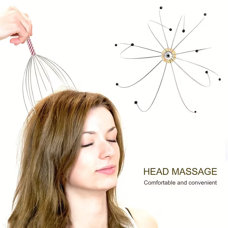 1pc octopus scalp massager octopus massage claw manual head massager head grabber 9