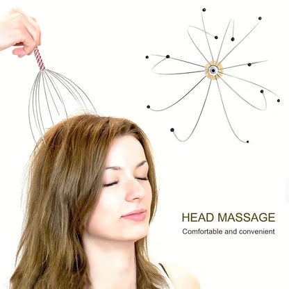 1pc octopus scalp massager octopus massage claw manual head massager head grabber 9
