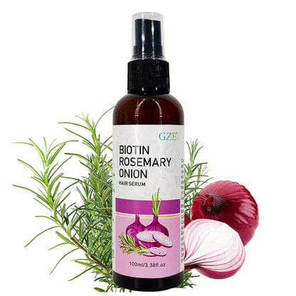 gze strengthening hair serum spray with biotin rosemary and onion oil for damaged   hair breakage and frizz     and scalp   hair types 100ml -1