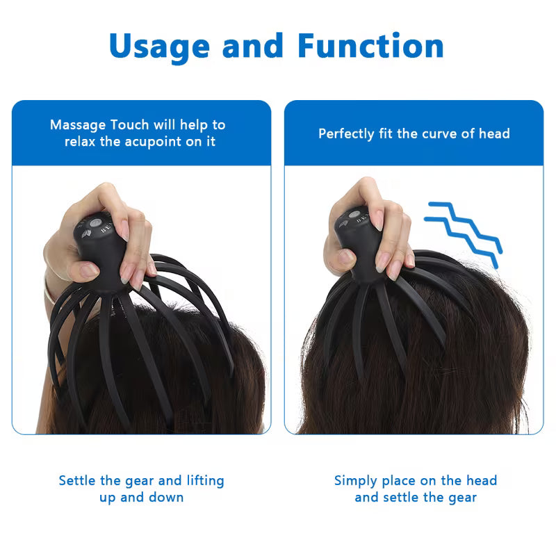 relieve tension stress with this electric head massager octopus scratcher   deep relaxation fatigue relief 5
