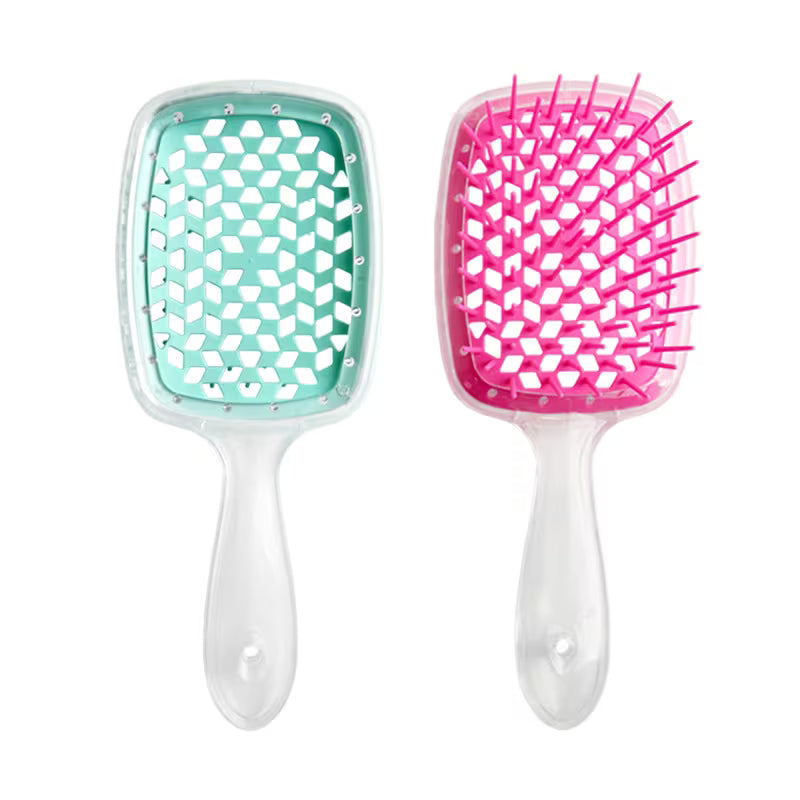 hollow mesh comb for wet and dry use scalp massaging hair   hairdressing tool head massager comb 7