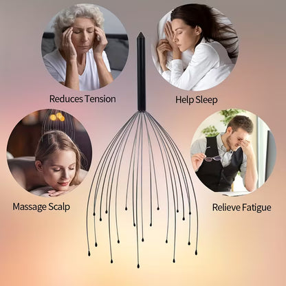 1pc 20 finger   massager handheld scalp   for deep relaxation stress family grade head massage tool for men and women scalp massager 5