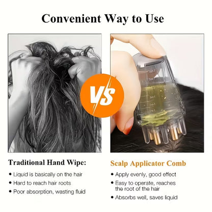 1pc portable handheld essential oil roller massage comb small stainless steel brush with abs plastic handle   grey suitable for normal hair types 7