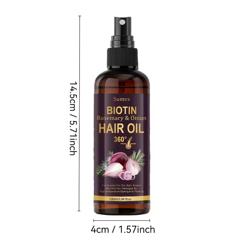 100ml strengthening hair serum spray with biotin rosemary onion oil for damaged   hair breakage frizz     scalp   hair types hair care serum detangle spray hair detangling spray leave in hair conditioner 3