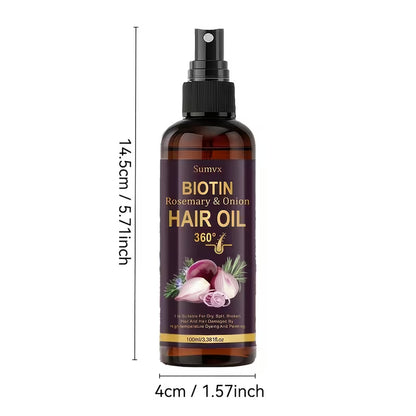 100ml strengthening hair serum spray with biotin rosemary onion oil for damaged   hair breakage frizz     scalp   hair types hair care serum detangle spray hair detangling spray leave in hair conditioner 3