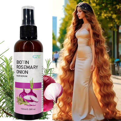 gze strengthening hair serum spray with biotin rosemary and onion oil for damaged   hair breakage and frizz     and scalp   hair types Product details 0