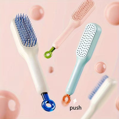 a retractable magic hairbrush   the scalp without damaging hair portable hair massage comb household anti static smoothing brush 7