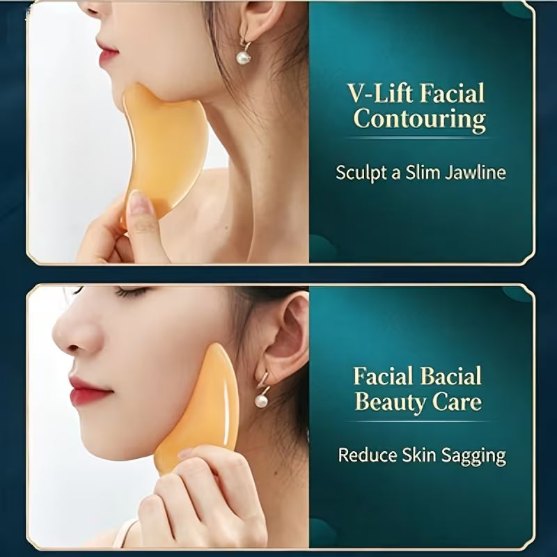 2pcs 3pcs resin scalp massage comb set double headed resin head massager natural horn gua sha board relaxes scalp muscles suitable for facial neck and full body acupressure massage tools 5
