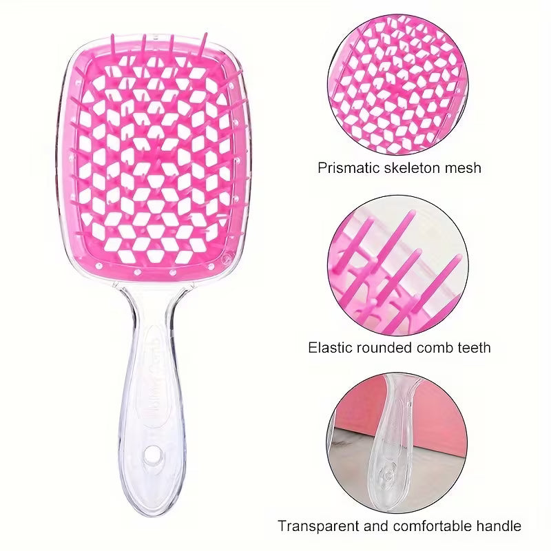 hollow mesh comb for wet and dry use scalp massaging hair   hairdressing tool head massager comb 2