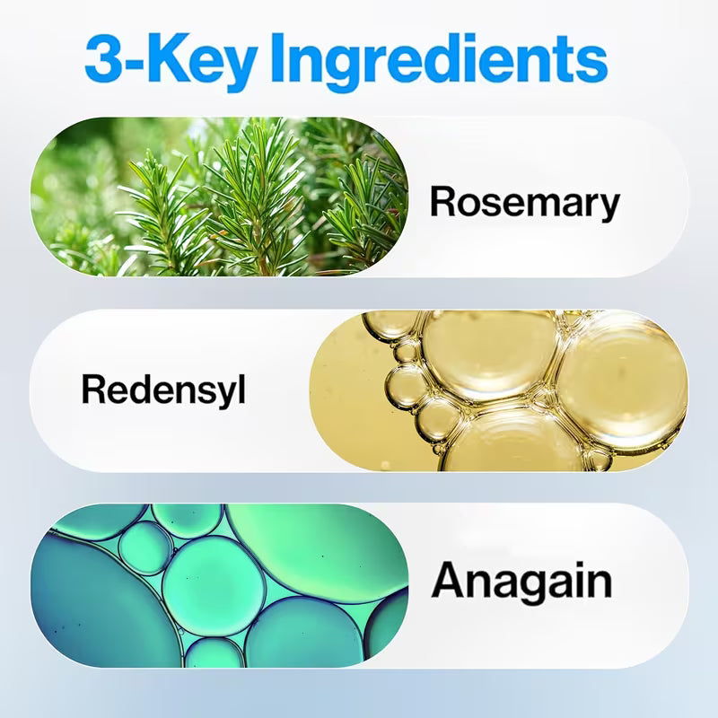 15ml rosemary hair essence with 3 rosemary 3   and 2   designed to lower dht levels on the scalp   hair roots and provide an anti   solution   p hydroxybenzoate and sulfates   for all genders sto 7