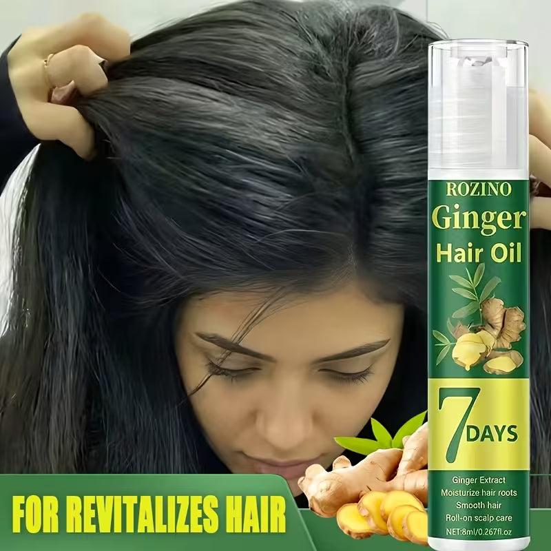 7 day ginger hair care essential oil scalp strengthening serum nourishes repairs soothes controls oil and adds volume removes loose   flakes repairs split damaged ends prevents splitting and breakage instantly repairs frizz 1