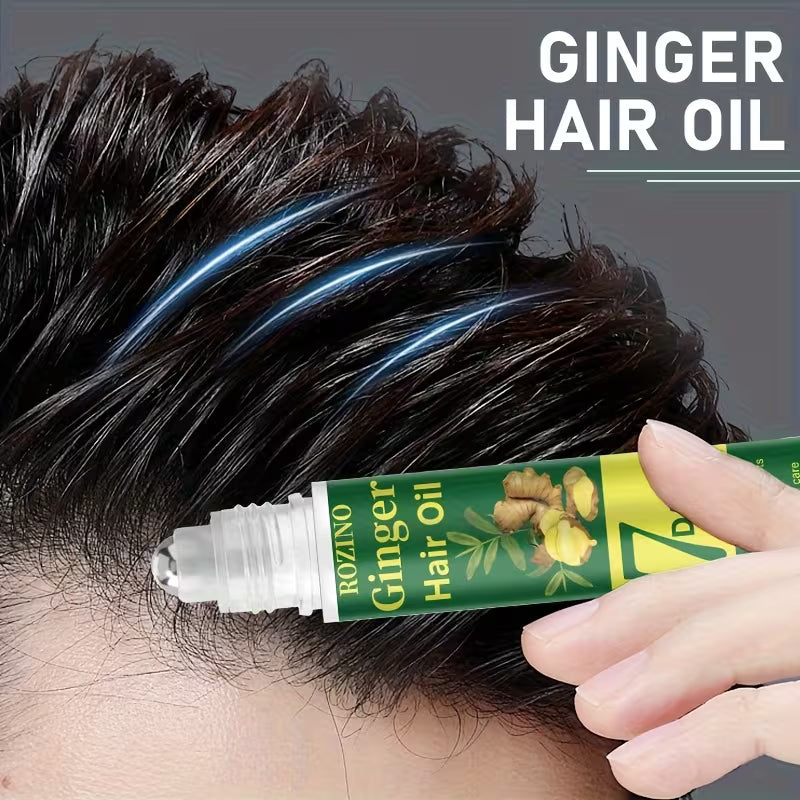 7 day ginger hair care essential oil scalp strengthening serum nourishes repairs soothes controls oil and adds volume removes loose   flakes repairs split damaged ends prevents splitting and breakage instantly repairs frizz 7