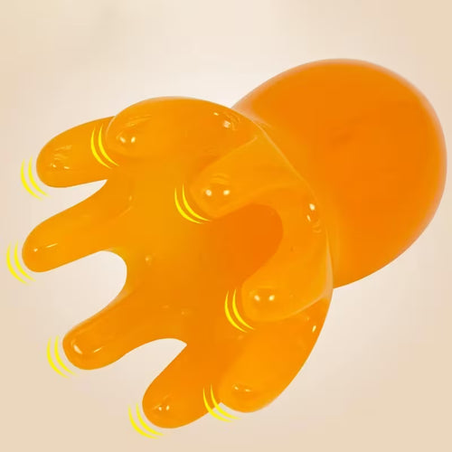1pc resin octopus comb cute head massager hair care meridian scrapping scalp   spa scrapping healthy massage tool 6