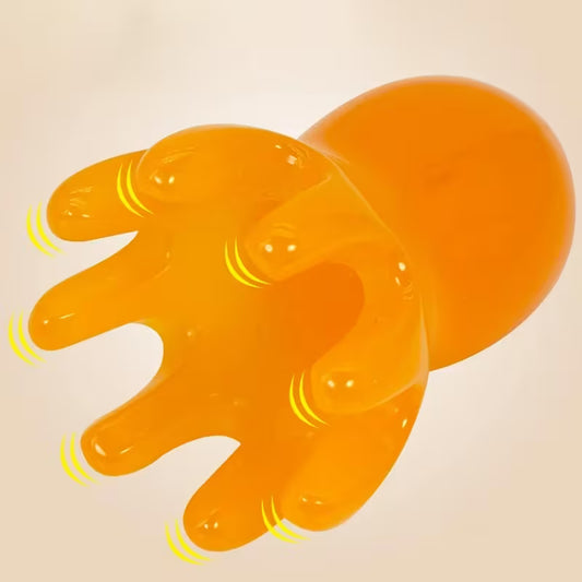 1pc resin octopus comb cute head massager hair care meridian scrapping scalp   spa scrapping healthy massage tool 6