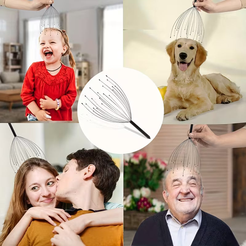 1pc 20 finger   massager handheld scalp   for deep relaxation stress family grade head massage tool for men and women scalp massager 4