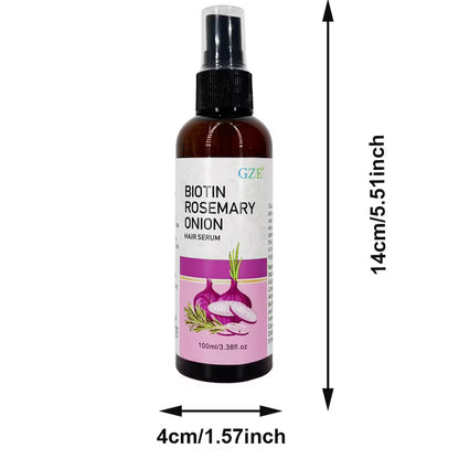 gze strengthening hair serum spray with biotin rosemary and onion oil for damaged   hair breakage and frizz     and scalp   hair types 3