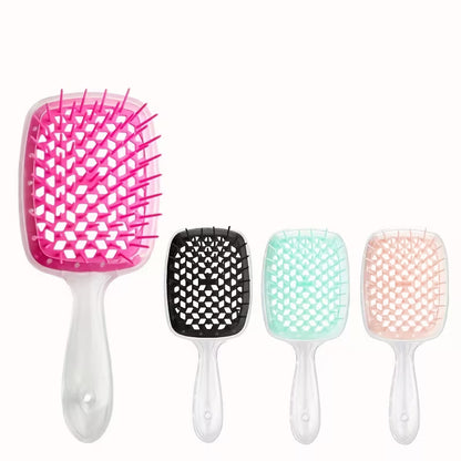 hollow mesh comb for wet and dry use scalp massaging hair   hairdressing tool head massager comb 5