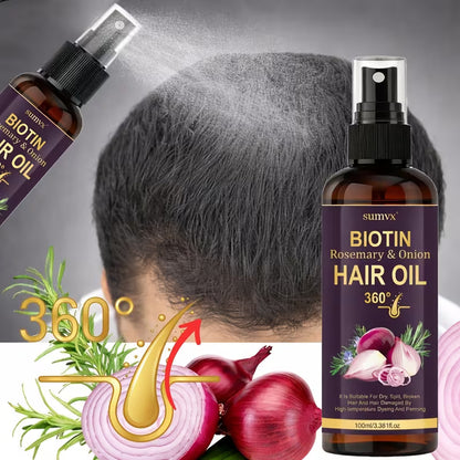 100ml strengthening hair serum spray with biotin rosemary onion oil for damaged   hair breakage frizz     scalp   hair types hair care serum detangle spray hair detangling spray leave in hair conditioner 1