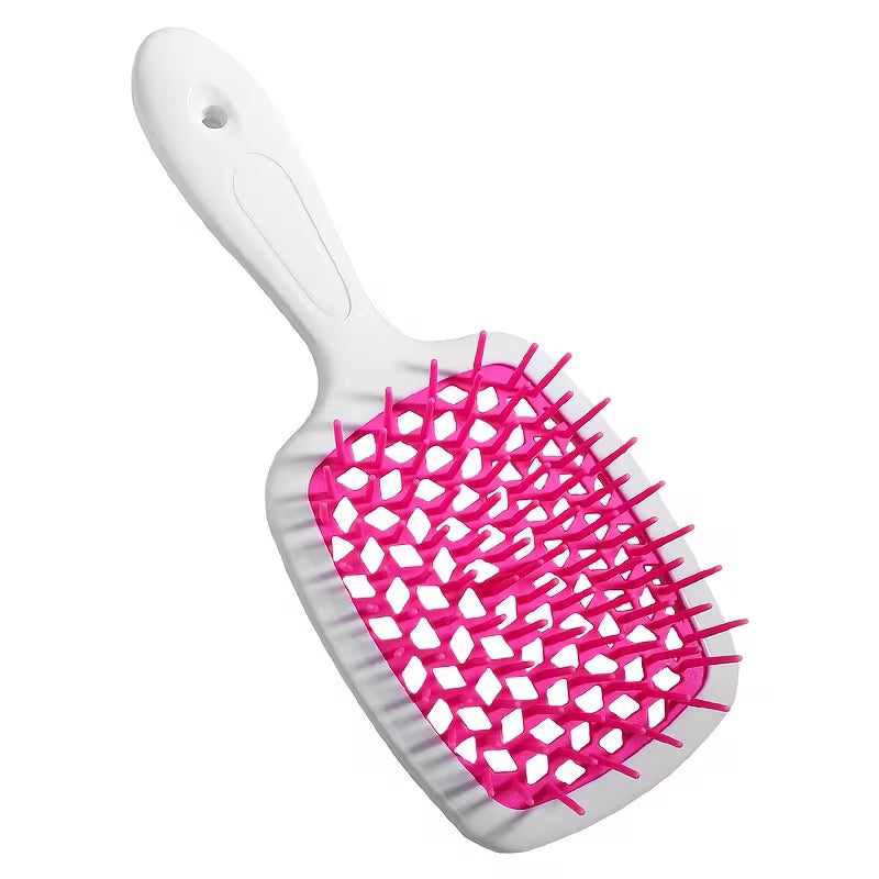 hollow mesh comb for wet and dry use scalp massaging hair   hairdressing tool head massager comb ws031 white rose red 9