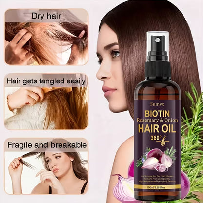 100ml strengthening hair serum spray with biotin rosemary onion oil for damaged   hair breakage frizz     scalp   hair types hair care serum detangle spray hair detangling spray leave in hair conditioner 7