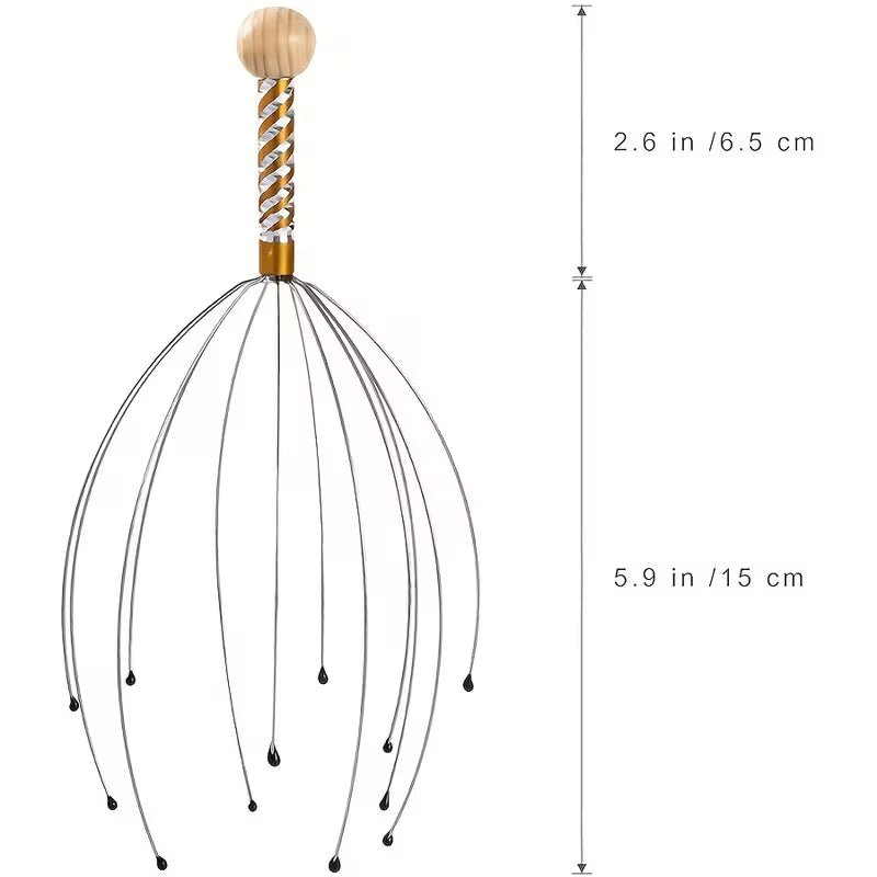 1pc octopus scalp massager octopus massage claw manual head massager head grabber 2