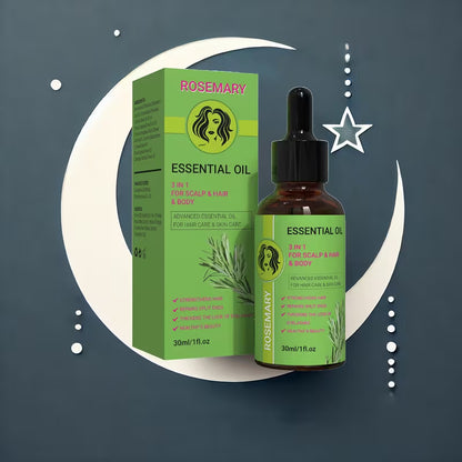 rosemary oil for scalp hair body care 3in 1 for strengthens hair eyelashes moisture body with rosemary jojoba biotin olive fruit   and   flower plant extract for christmas gift mums gift glass   7