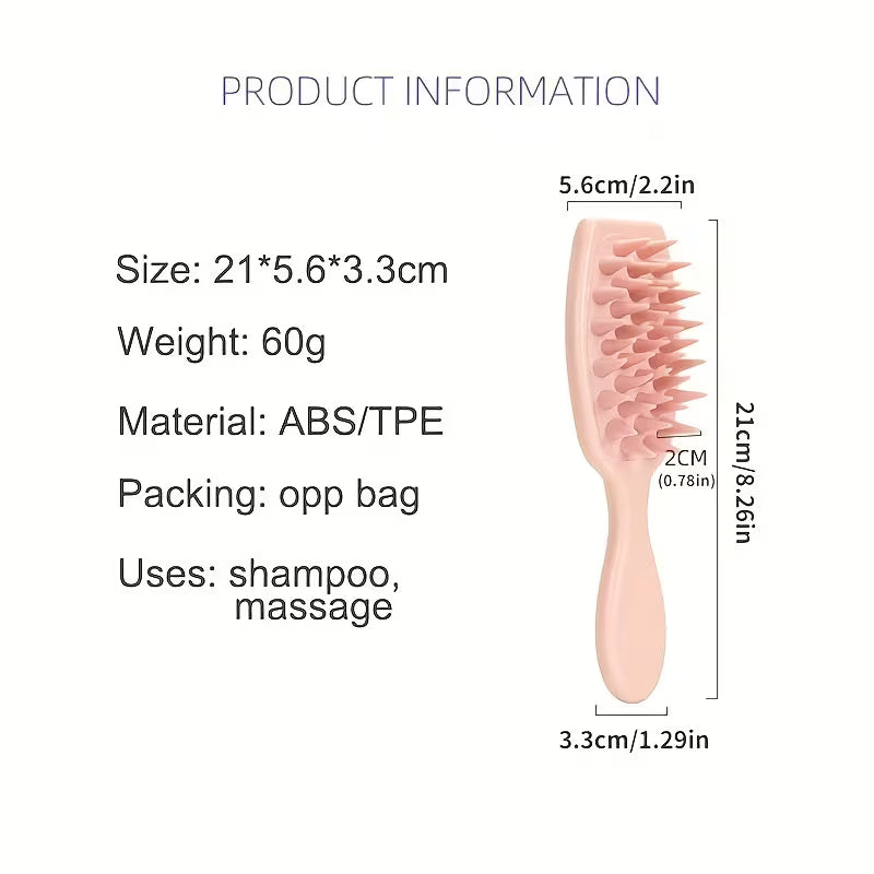 head scalp massager shampoo hair detangling brushes portable bath brush travel bath tool 3
