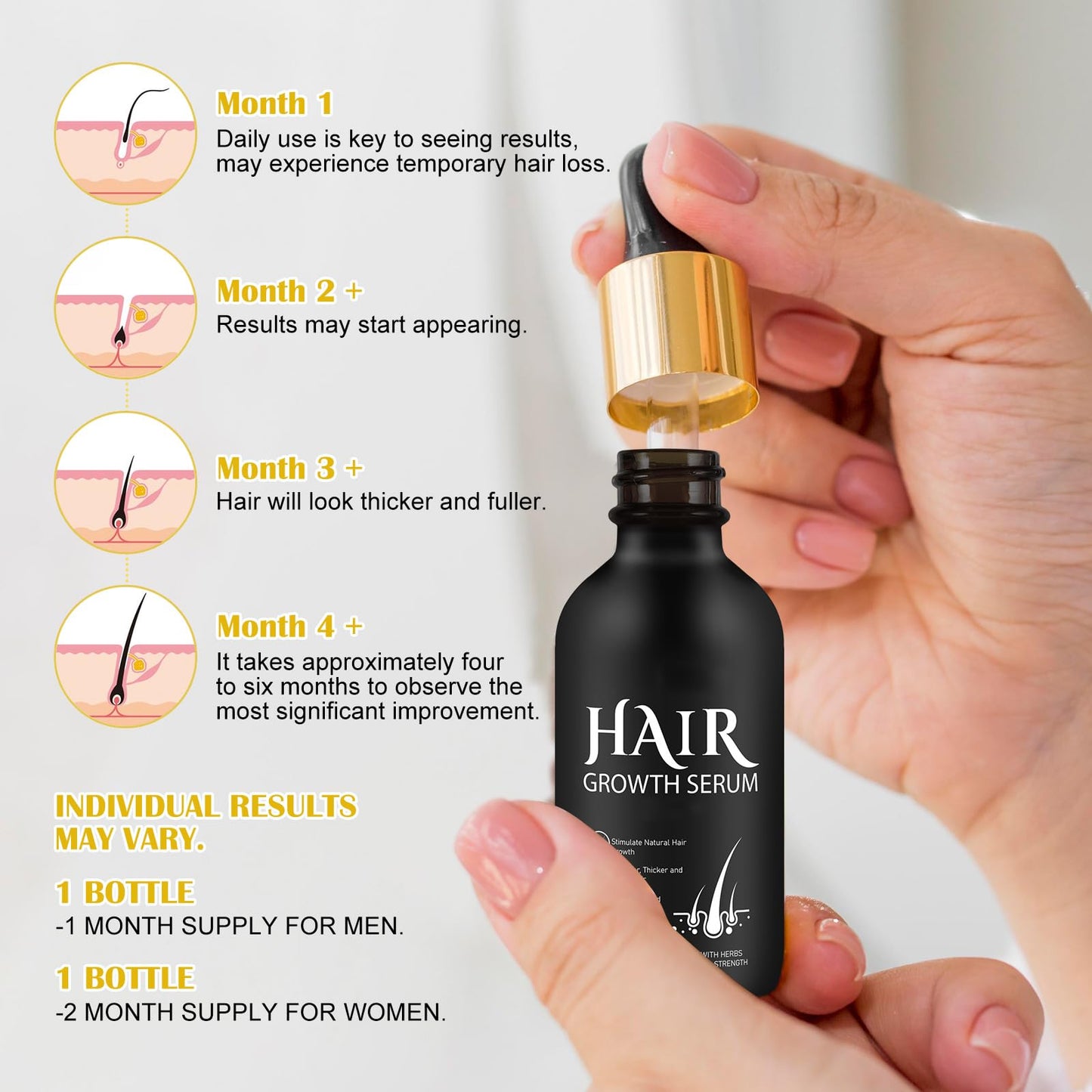 Hair Growth Oil and Derma Roller 0.25mm Scalp Kit