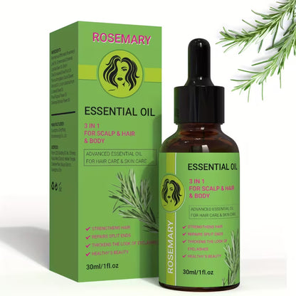 rosemary oil for scalp hair body care 3in 1 for strengthens hair eyelashes moisture body with rosemary jojoba biotin olive fruit   and   flower plant extract for christmas gift mums gift glass   0