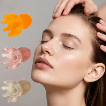 1pc resin octopus comb cute head massager hair care meridian scrapping scalp   spa scrapping healthy massage tool Product details 0