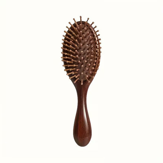 1 2pcs hand carved wooden cushion comb with bamboo teeth oval scalp massage brush suitable for all hair types wooden   brush Product details 8