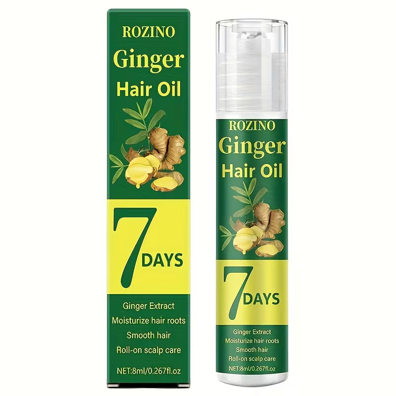 7 day ginger hair care essential oil scalp strengthening serum nourishes repairs soothes controls oil and adds volume removes loose   flakes repairs split damaged ends prevents splitting and breakage instantly repairs frizz 8ml 0 267fl oz -1