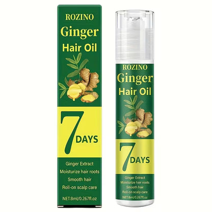 7 day ginger hair care essential oil scalp strengthening serum nourishes repairs soothes controls oil and adds volume removes loose   flakes repairs split damaged ends prevents splitting and breakage instantly repairs frizz 8ml 0 267fl oz -1