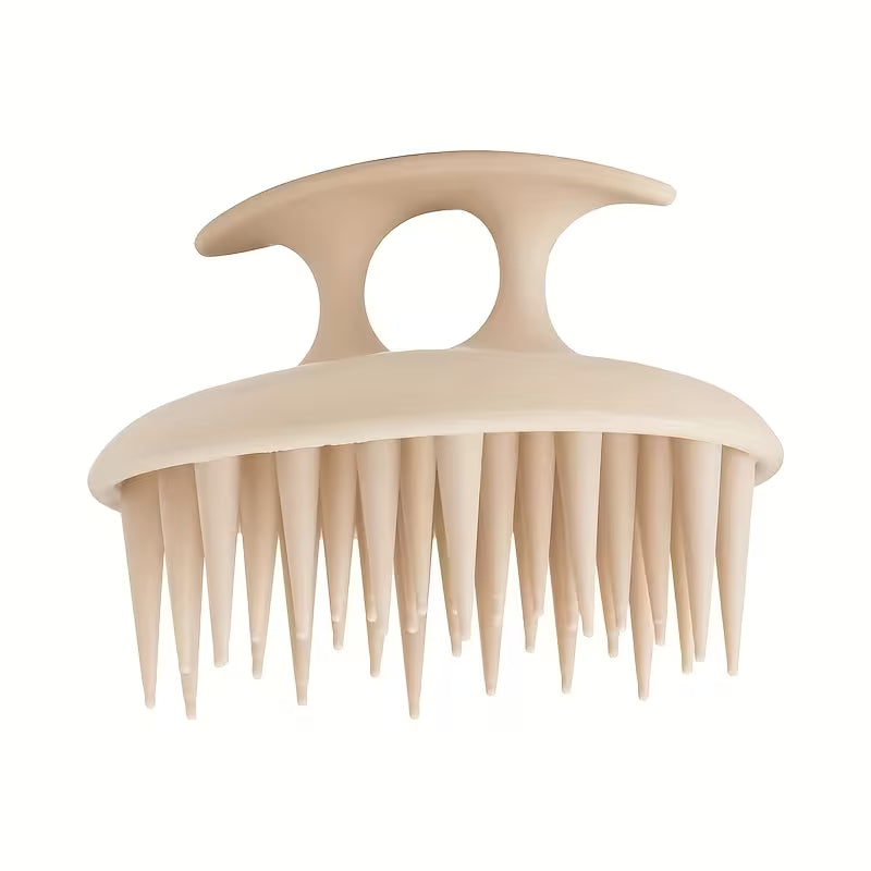silicone scalp massage brush hair washing tool scalp cleaning comb   scratcher white -1
