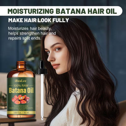 ibealee natural batana oil 50 ml cold pressed moisturizing scalp essential oil for hair eyelashes and eyebrows deep strengthens and repairs damaged dry frizzy hair suitable for all hair types 4