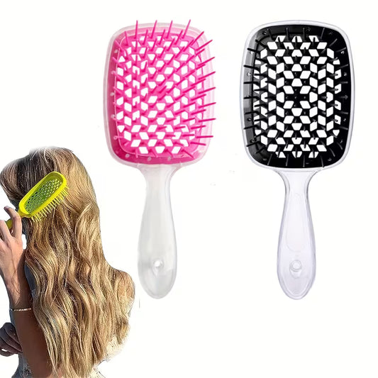 hollow mesh comb for wet and dry use scalp massaging hair   hairdressing tool head massager comb 0