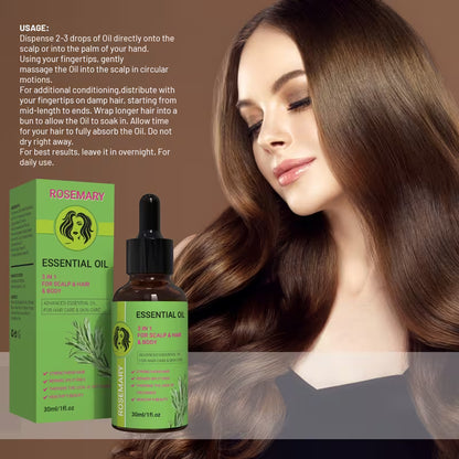 rosemary oil for scalp hair body care 3in 1 for strengthens hair eyelashes moisture body with rosemary jojoba biotin olive fruit   and   flower plant extract for christmas gift mums gift glass   2