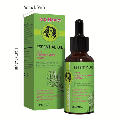 rosemary oil for scalp hair body care 3in 1 for strengthens hair eyelashes moisture body with rosemary jojoba biotin olive fruit   and   flower plant extract for christmas gift mums gift glass   3