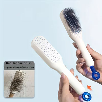 a retractable magic hairbrush   the scalp without damaging hair portable hair massage comb household anti static smoothing brush 2
