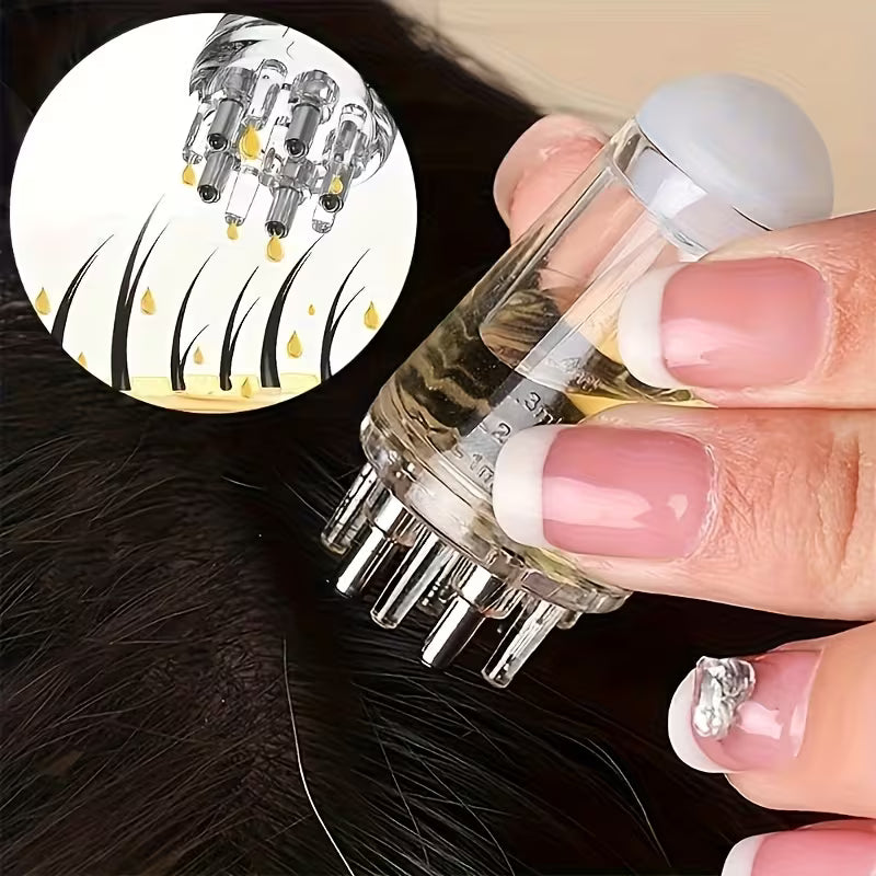 1pc portable handheld essential oil roller massage comb small stainless steel brush with abs plastic handle   grey suitable for normal hair types 1