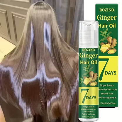 7 day ginger hair care essential oil scalp strengthening serum nourishes repairs soothes controls oil and adds volume removes loose   flakes repairs split damaged ends prevents splitting and breakage instantly repairs frizz 4