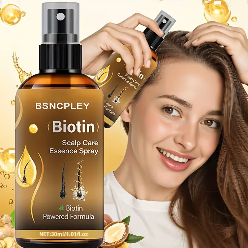 30ml biotin hair   with biotin ginger extract and grape seed oil moisturizing for dry damaged hair and scalp massage oil 4