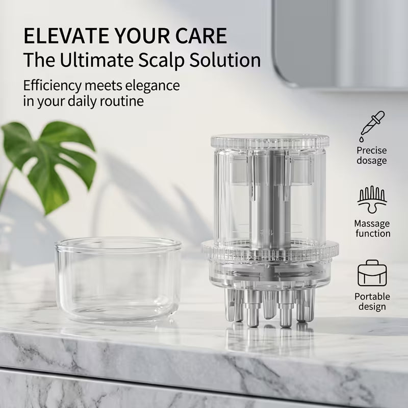 large capacity 20ml creamy scalp massage comb with graduated scale for precise dosing massages the scalp to   absorption   infusing hair   for   coverage scalp serum applicator 4