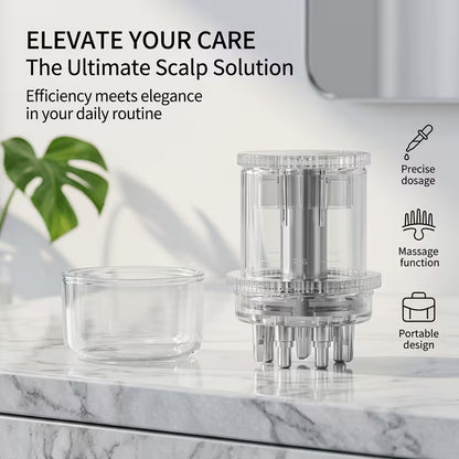 large capacity 20ml creamy scalp massage comb with graduated scale for precise dosing massages the scalp to   absorption   infusing hair   for   coverage scalp serum applicator 4
