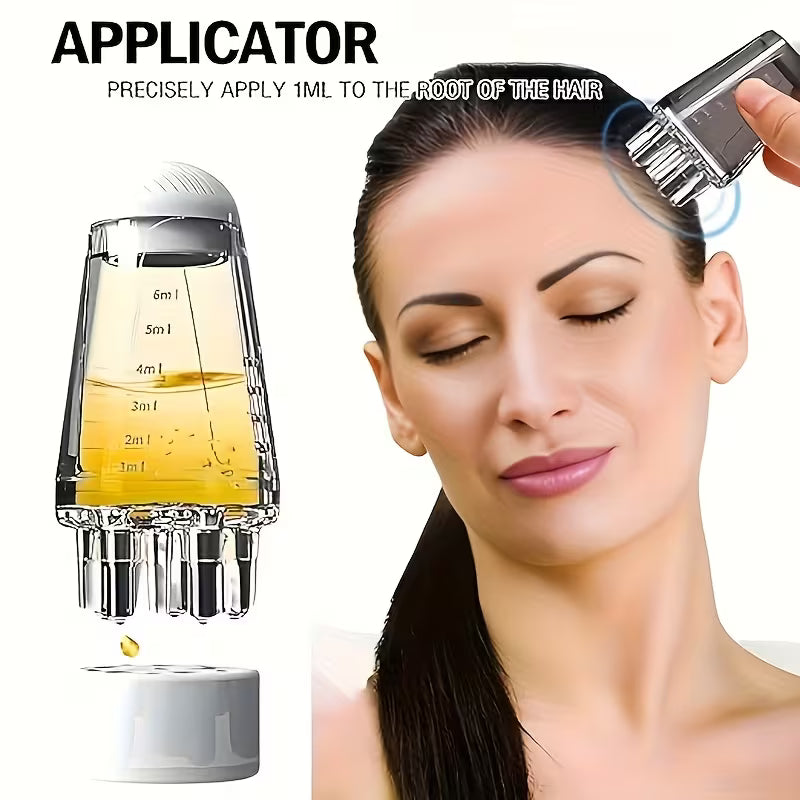 1pc portable handheld essential oil roller massage comb small stainless steel brush with abs plastic handle   grey suitable for normal hair types 0