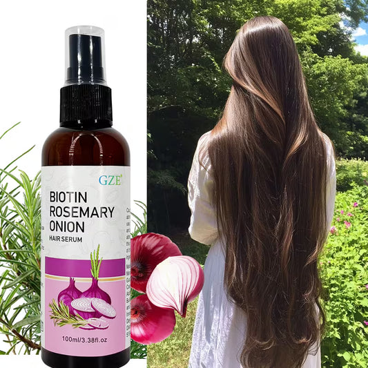 gze strengthening hair serum spray with biotin rosemary and onion oil for damaged   hair breakage and frizz     and scalp   hair types 0