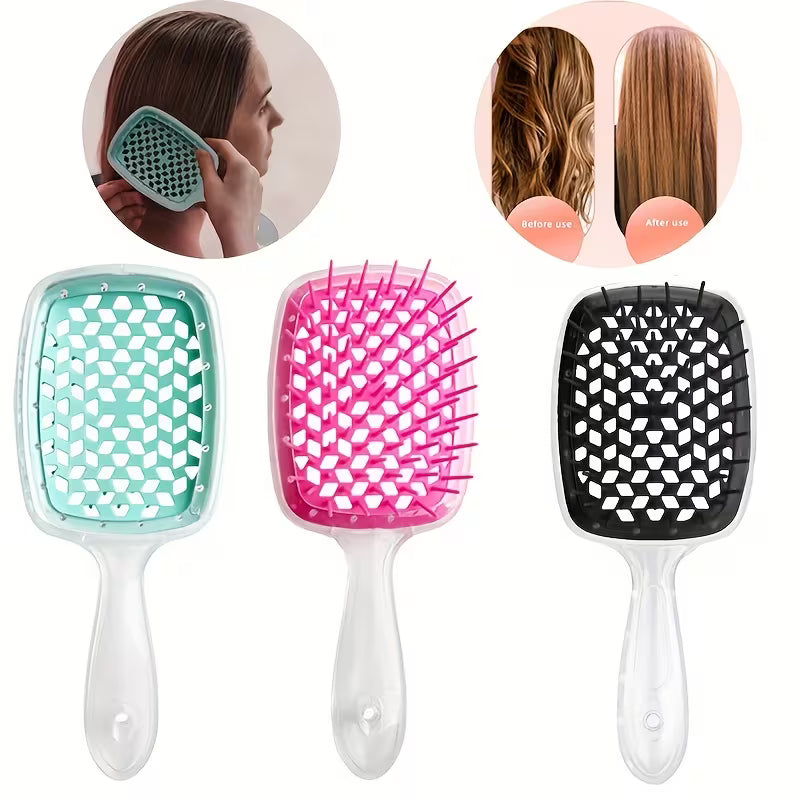 hollow mesh comb for wet and dry use scalp massaging hair   hairdressing tool head massager comb 6