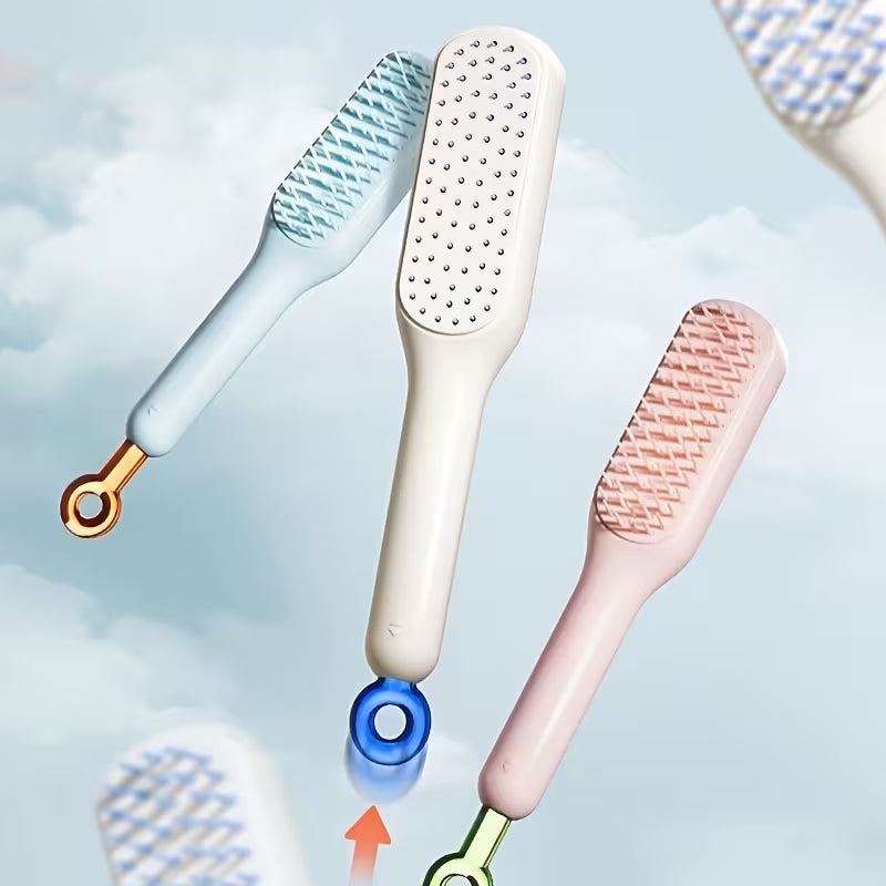a retractable magic hairbrush   the scalp without damaging hair portable hair massage comb household anti static smoothing brush 1