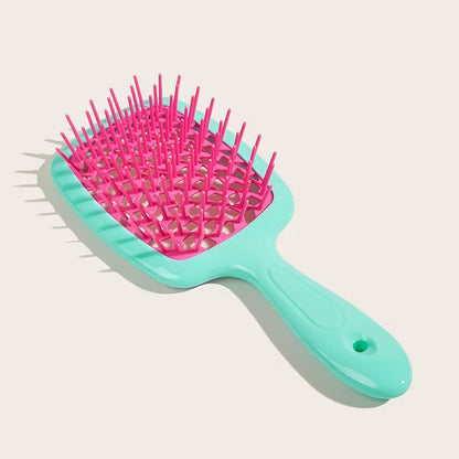 hollow mesh comb for wet and dry use scalp massaging hair   hairdressing tool head massager comb ws031 blue rose red 11